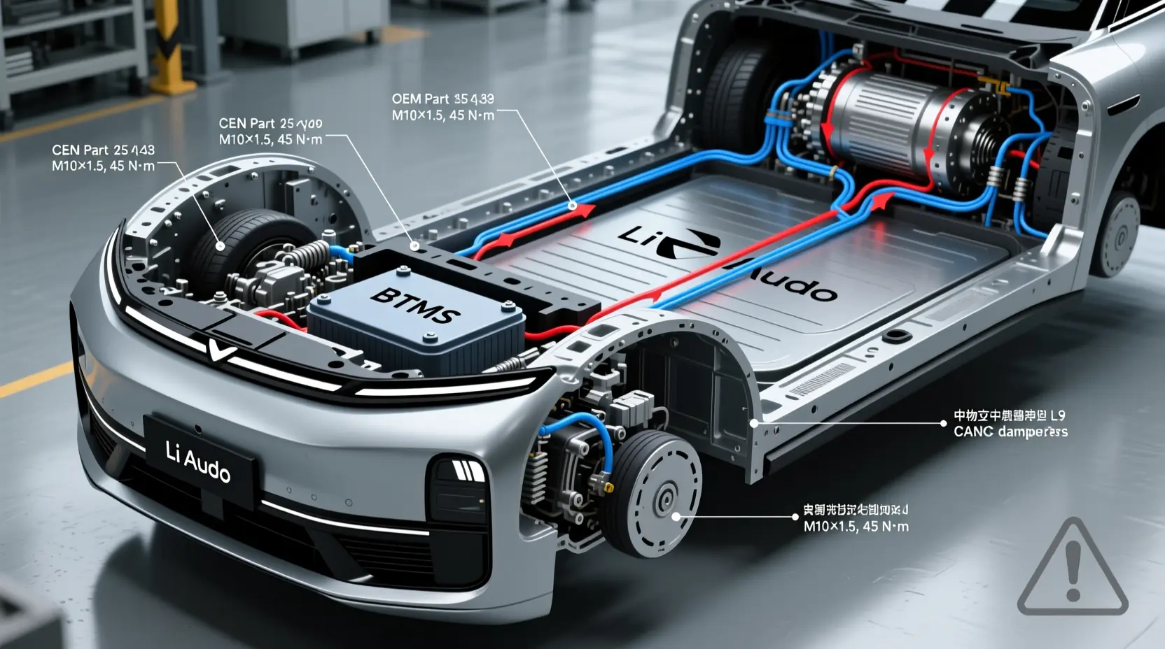 Li Auto L7/L8/L9/MEGA Underbody Assemblies: The Brutal Truth About BTMS Pans, VIN-Matched EPCs, CDC Damper Clearance, and Why Your Snap-on Wrench Is Useless Here